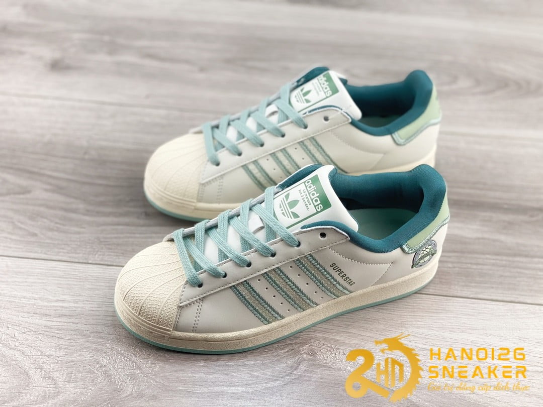 Giày Adidas SuperStar Light Green Beige IE5532 (1)