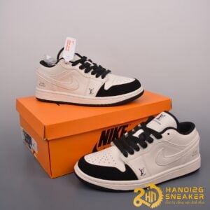 Giày Air jordan Packaging 1 Low LV Off White Black