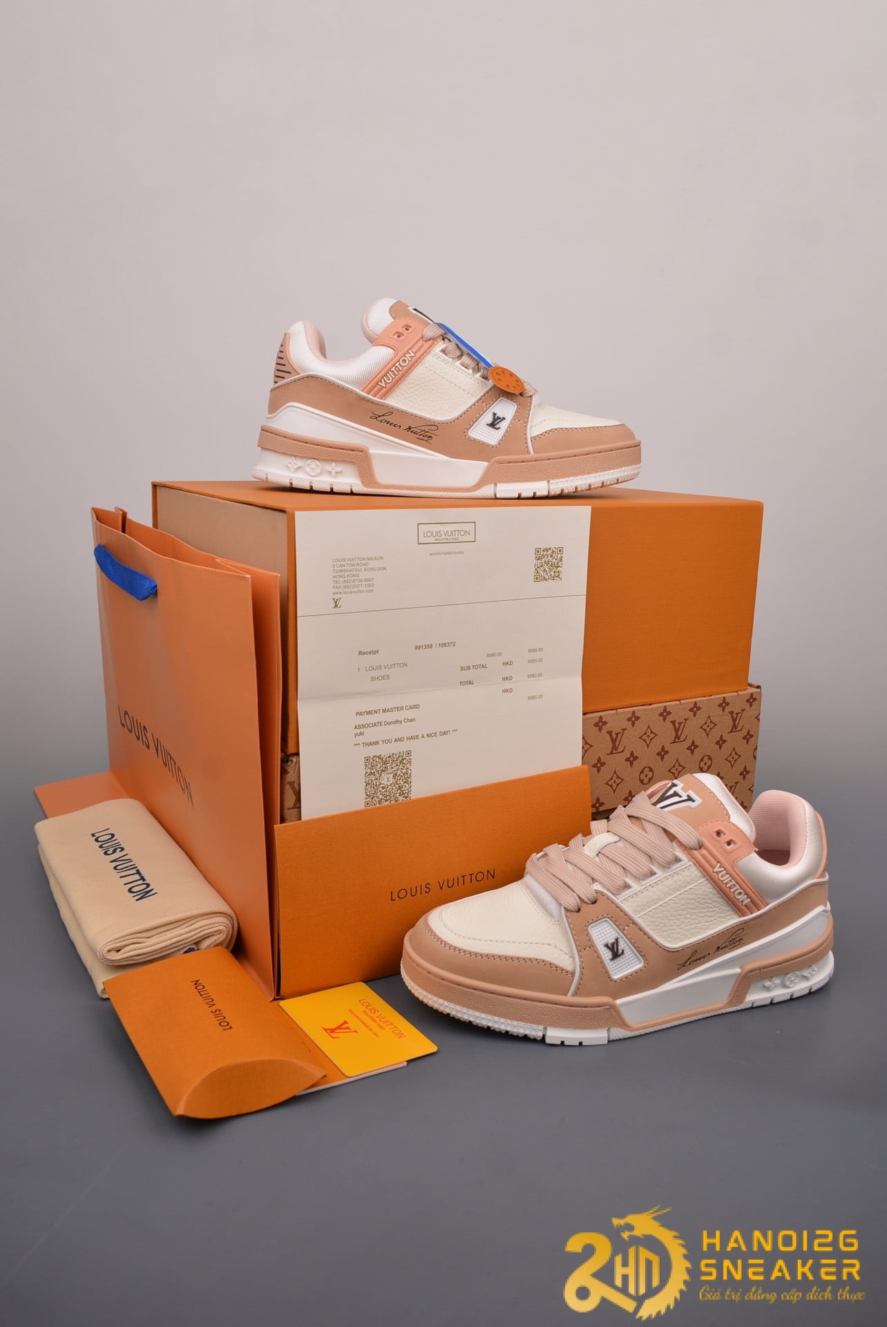 Giày Louis Vuitton Trainer 2021s Light Camel