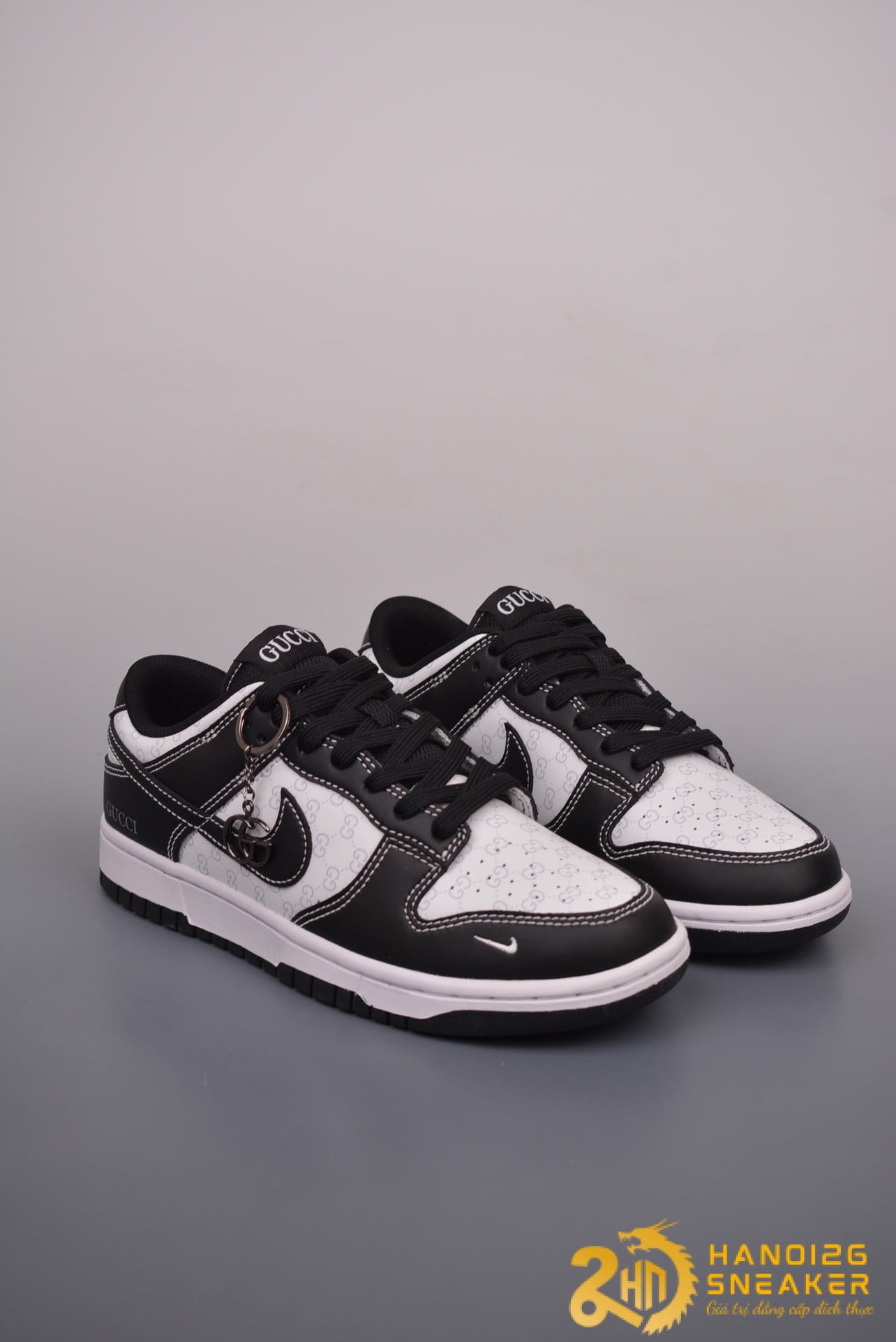 Giày Nike SB Dunk Low GUCCI Panda Black (1)