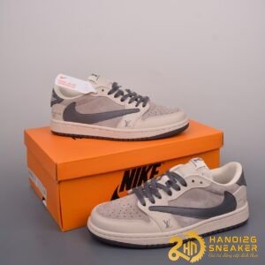 Giày Travis Scott x Air Jordan 1 Low LV Grey Beige