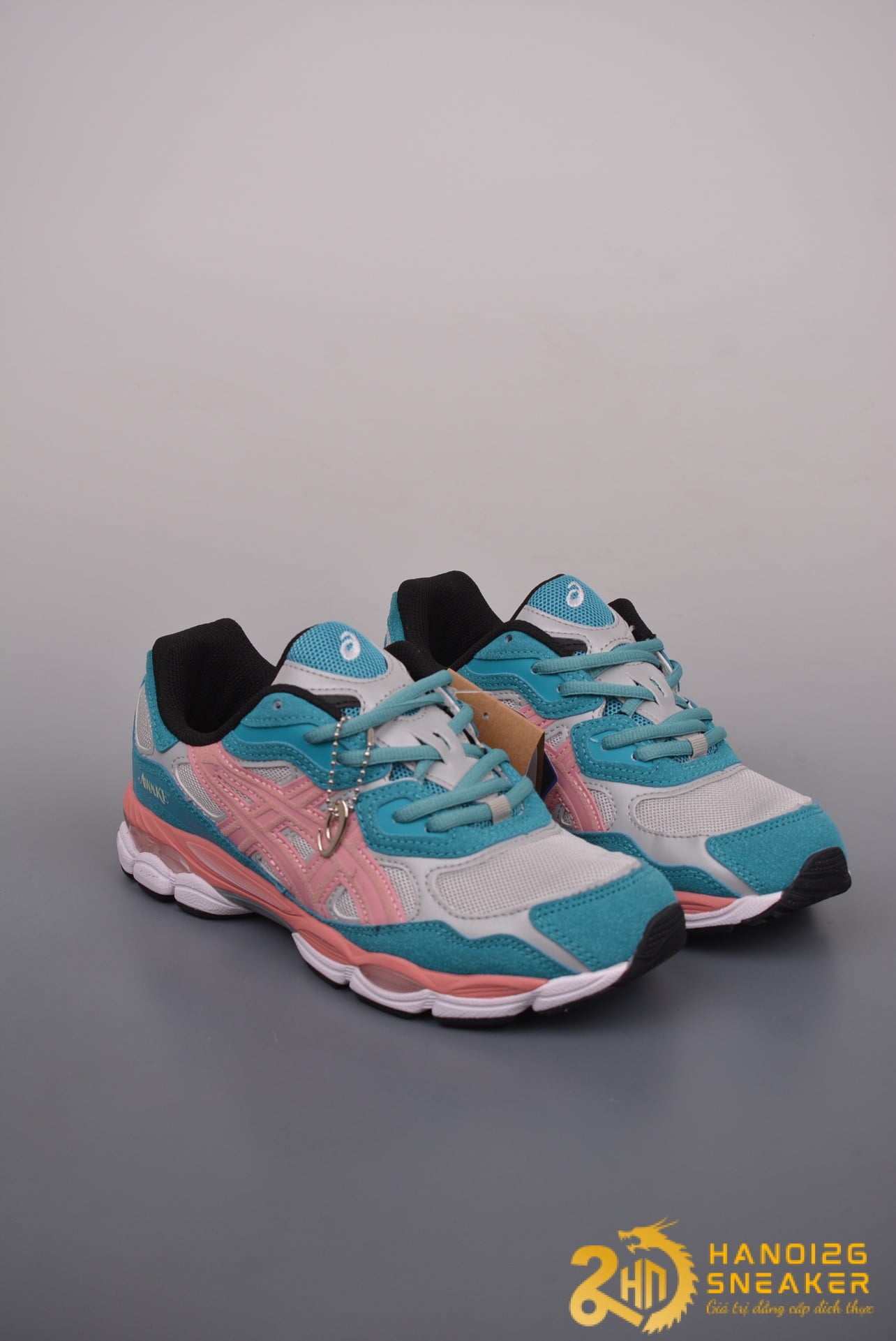 Giày Asics X Awake NY Gel NYC Teal Blue (1)