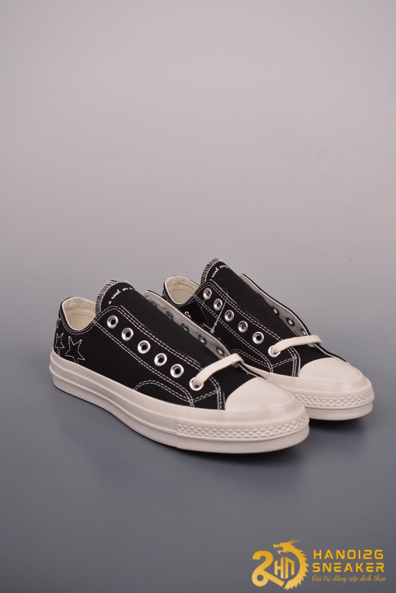 Giày Converse Chuck 70 1970 OX Stars Black A11612C (1)