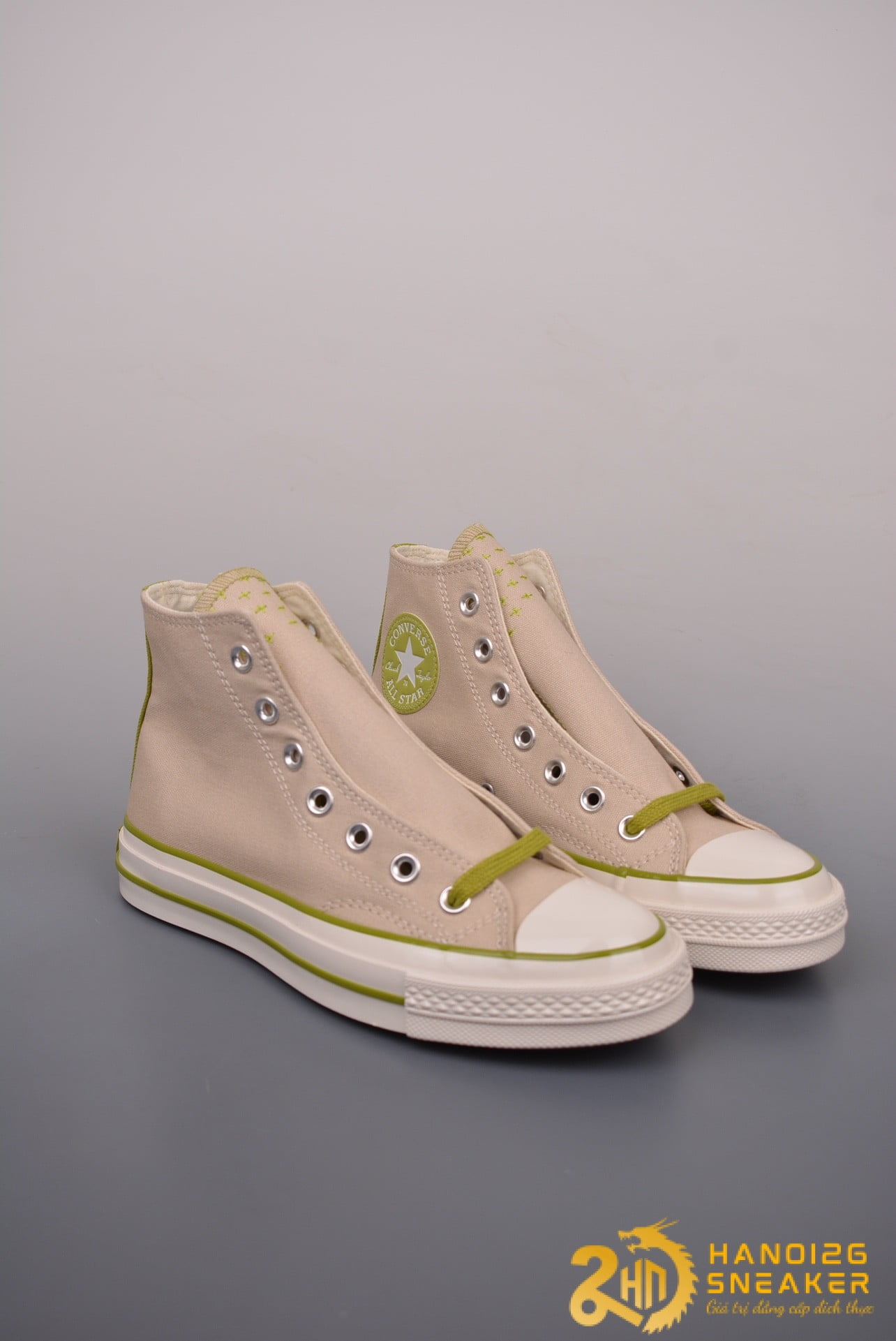 Giày Converse Chuck 70 High Beige White Green A08530C (1)
