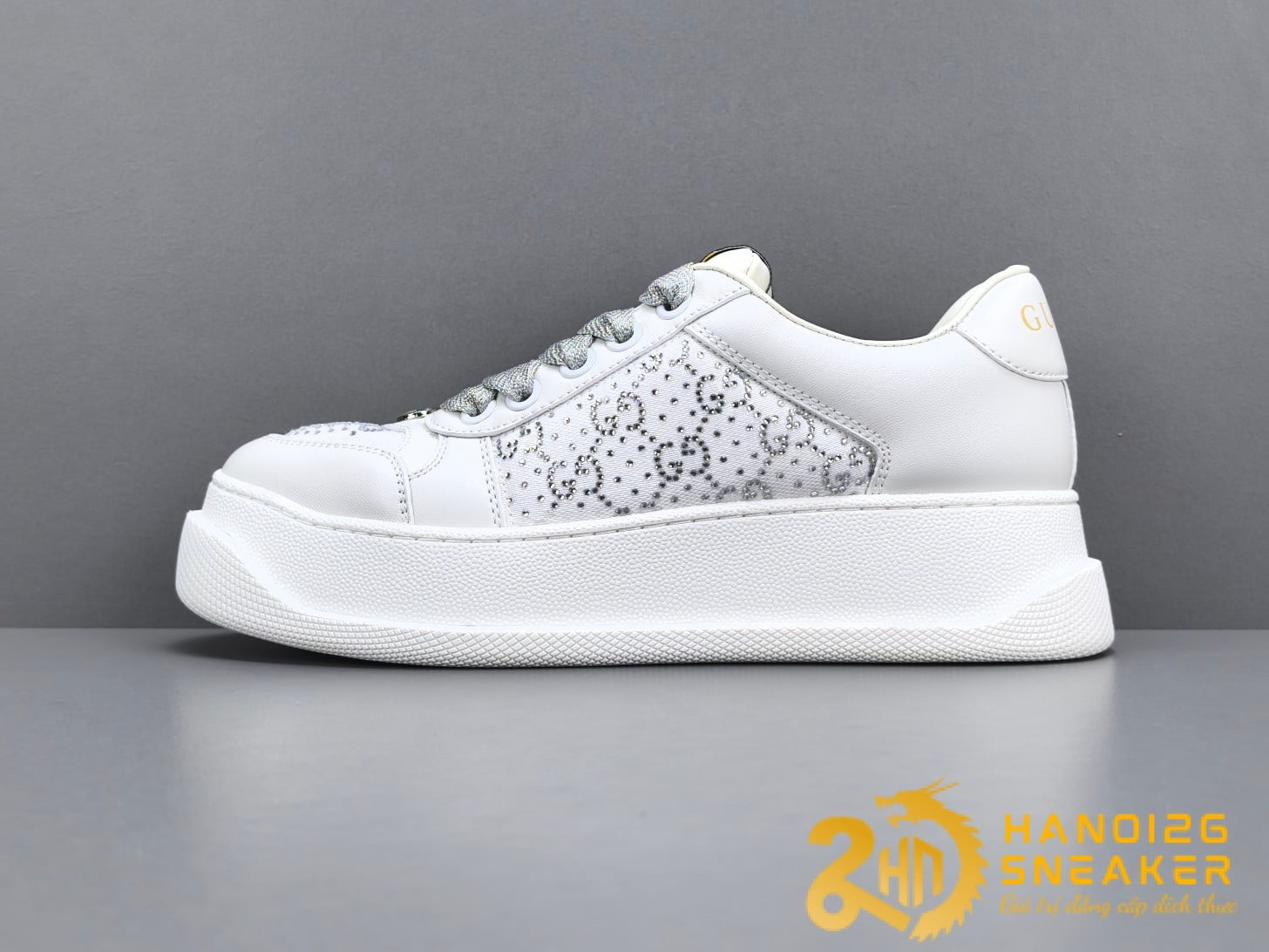 Giày Gucci White Screener Trainer Like Auth