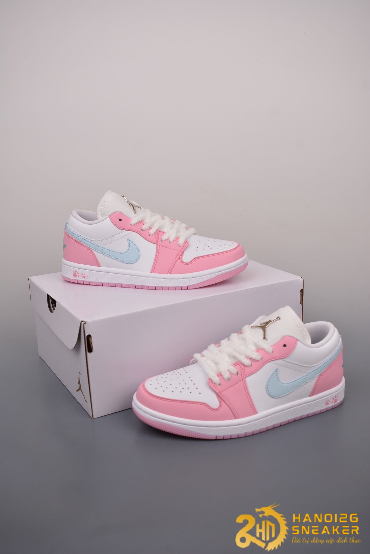 Giày Nike Air Jordan 1 Low SE Paw Print Pink Foam