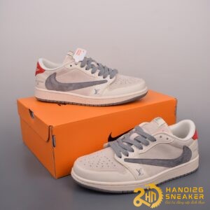 Giày Nike Air Jordan 1 Low x Fragment Grey Red