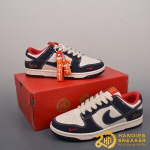 Giày Nike SB Dunk Low Year of the Dragon Dark Blue Off White Red Gold