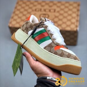 Giày Gucci GG Supreme Low-Top Canvas Brown 2024