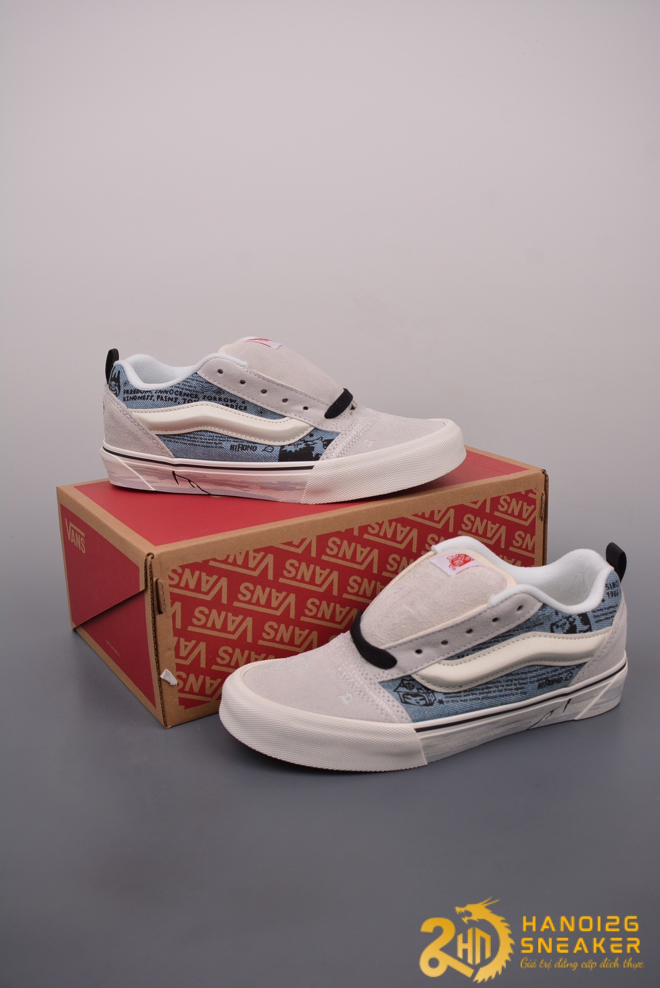 Giày HIRONO x Vans Knu Skool Grey Blue