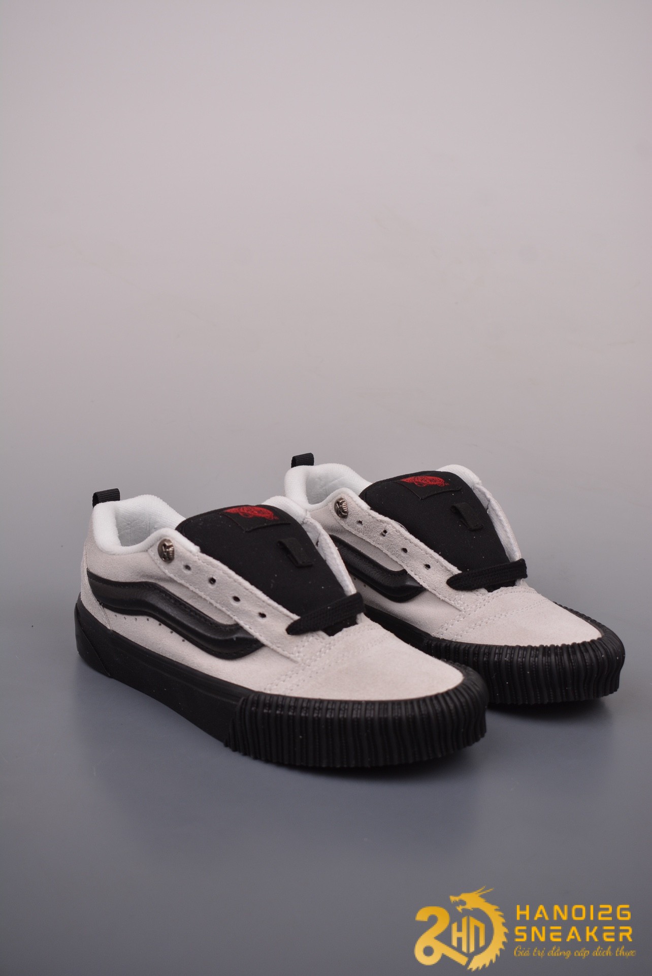 Giày Vans Knu Skool Halloween In The Shadows White Black (1)