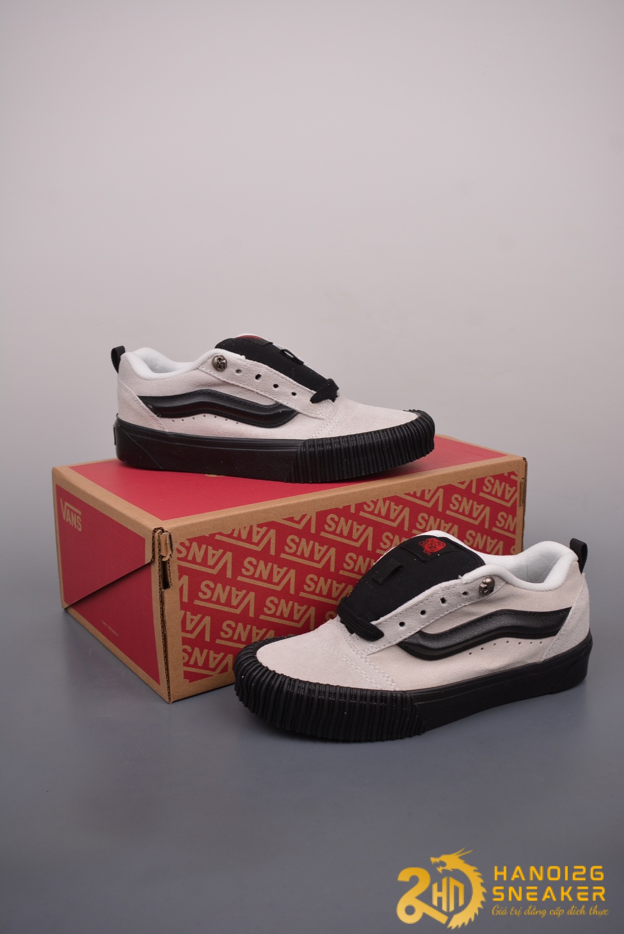 Giày Vans Knu Skool Halloween In the Shadows White Black