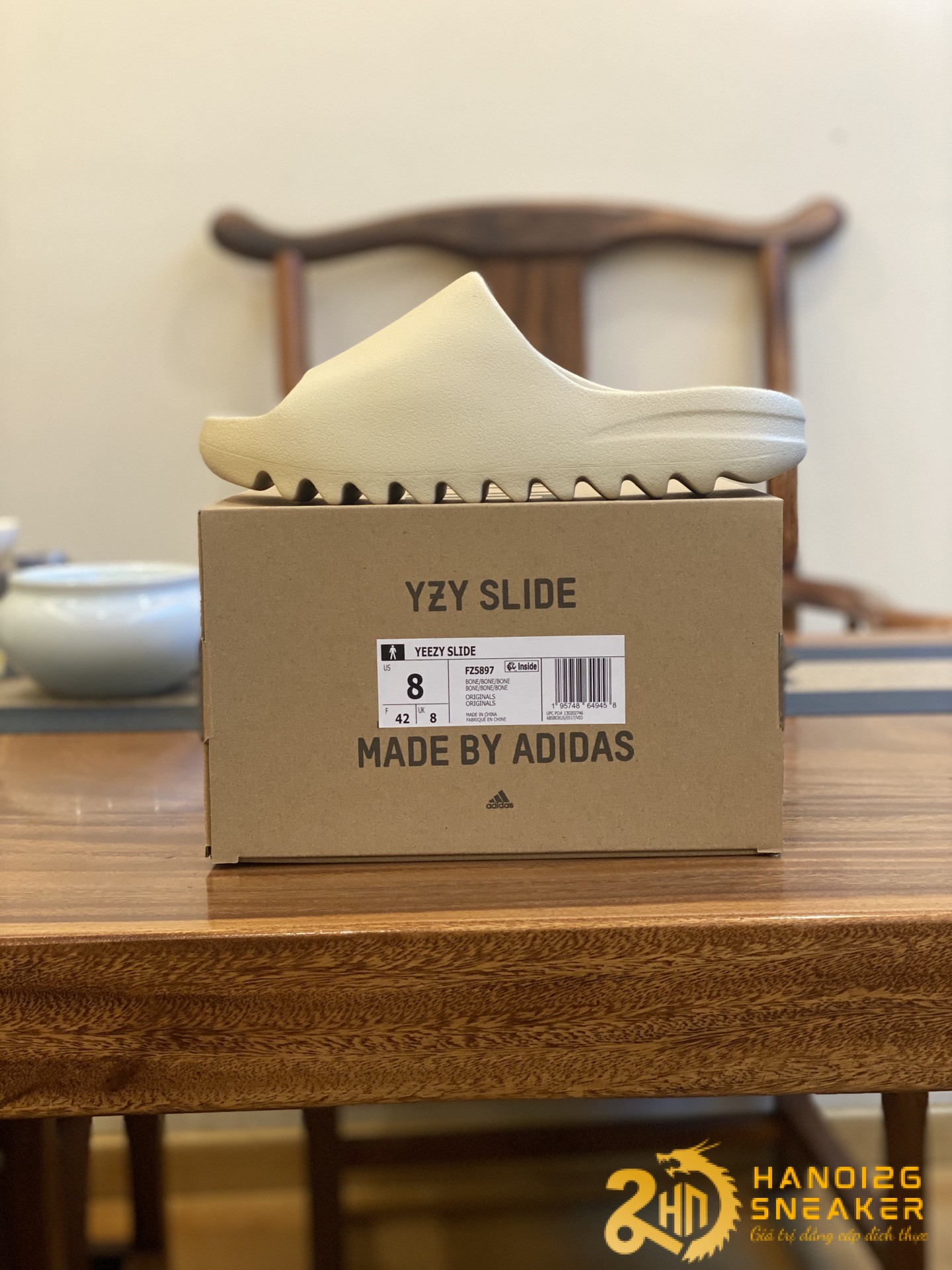 Dép Adidas Yeezy Slide Bone 2022 FZ5897 (1)