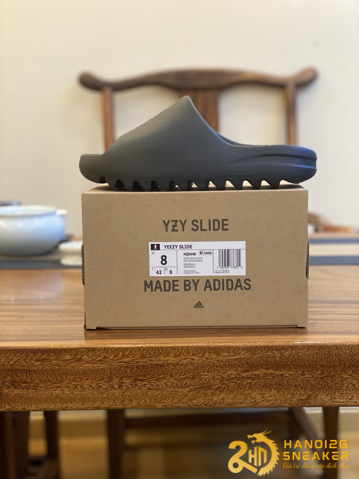 Dép Adidas Yeezy Slide Onyx Black HQ6448 (1)