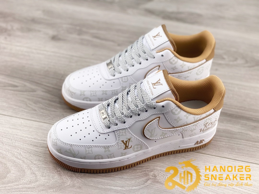 Giày Nike Air Force 1 07 Low Lv White Brown Grey DR9868 300 (1)
