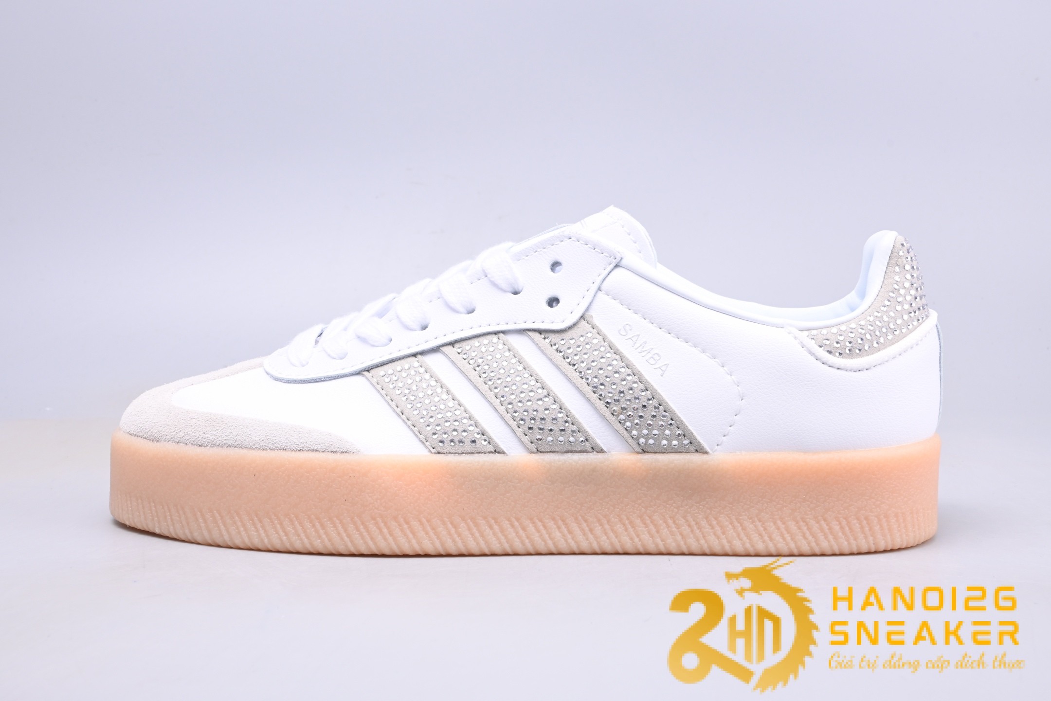 Giày Adidas Sambae Rhinestone Crystal White Silver IH4046
